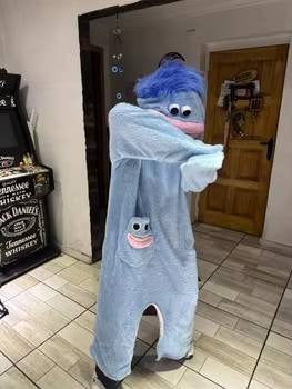 Customer dancing in the sky blue Silly Onesie